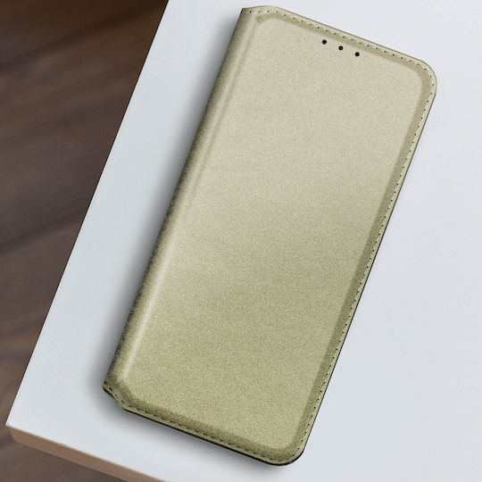 Husă Flip Oppo Find X5 Suport Magnetic pentru Carduri Suport Video Aurie