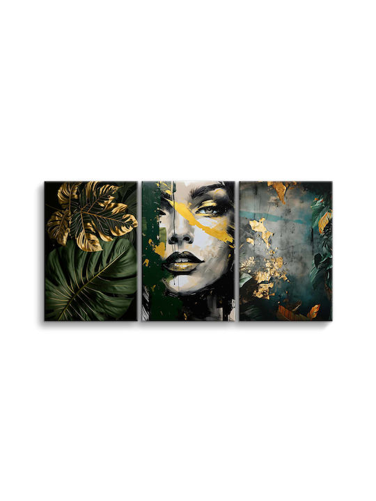Naklejkomania Threefold Painting on Canvas 60x120cm