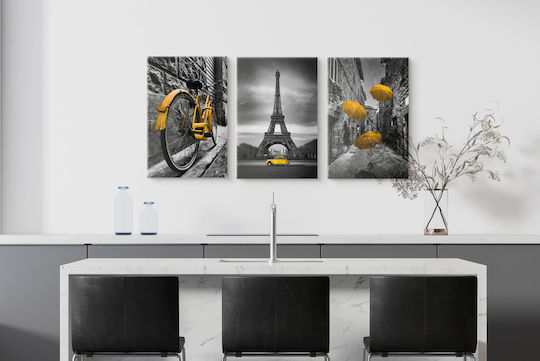Naklejkomania Τρίπτυχος Πίνακας σε Καμβά 60x120cm