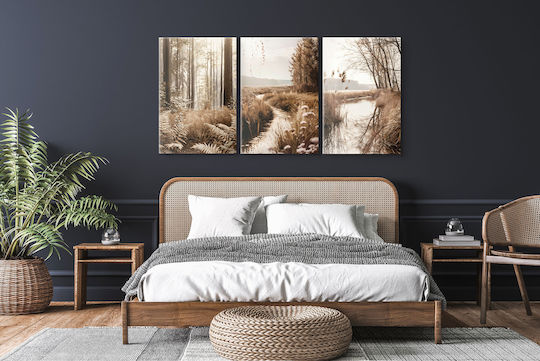 Naklejkomania Dreifach Gemälde auf Leinwand 60x120cm
