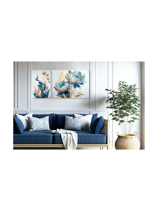 Naklejkomania Τρίπτυχος Πίνακας σε Καμβά 60x120cm