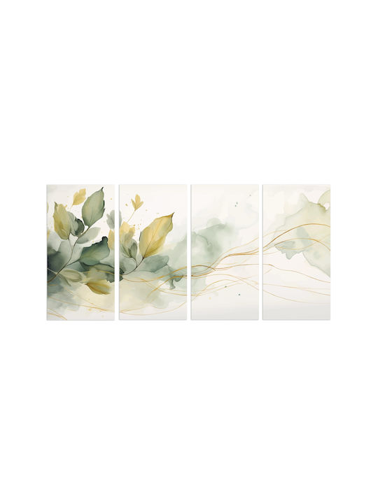Naklejkomania Τετράπτυχος Πίνακας σε Καμβά 60x120cm