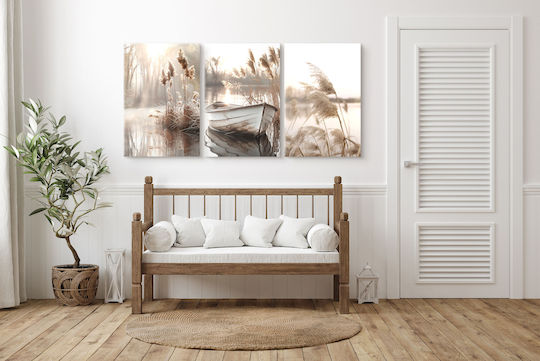 Naklejkomania Threefold Painting on Canvas 60x120cm