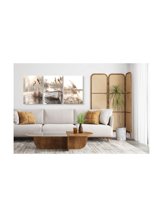 Naklejkomania Τρίπτυχος Πίνακας σε Καμβά 60x120cm
