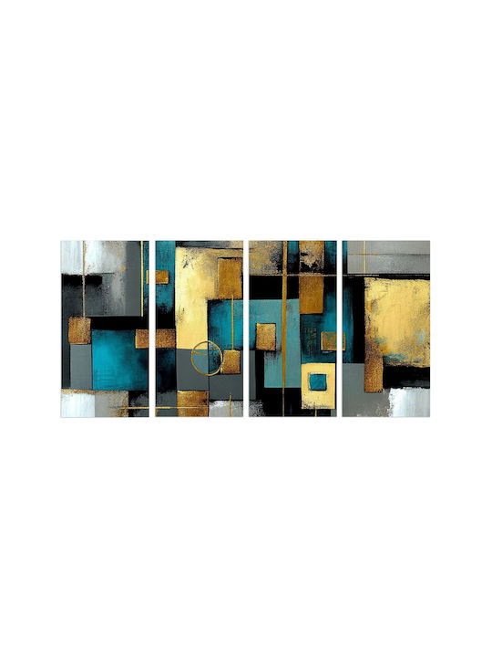 Naklejkomania Τετράπτυχος Πίνακας σε Καμβά 60x120cm