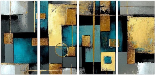 Naklejkomania Vierfache Gemälde auf Leinwand 60x120cm