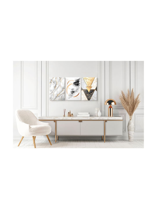 Naklejkomania Τρίπτυχος Πίνακας σε Καμβά 60x120cm