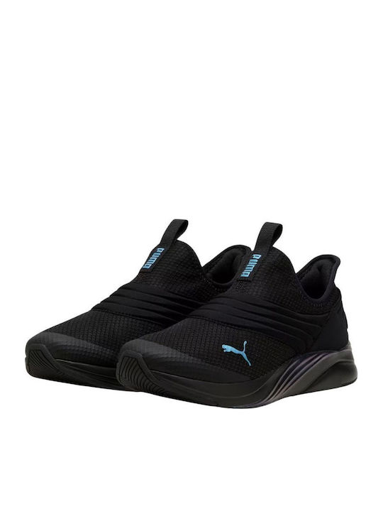 Stoff Damen Slip-Ons Schwarz