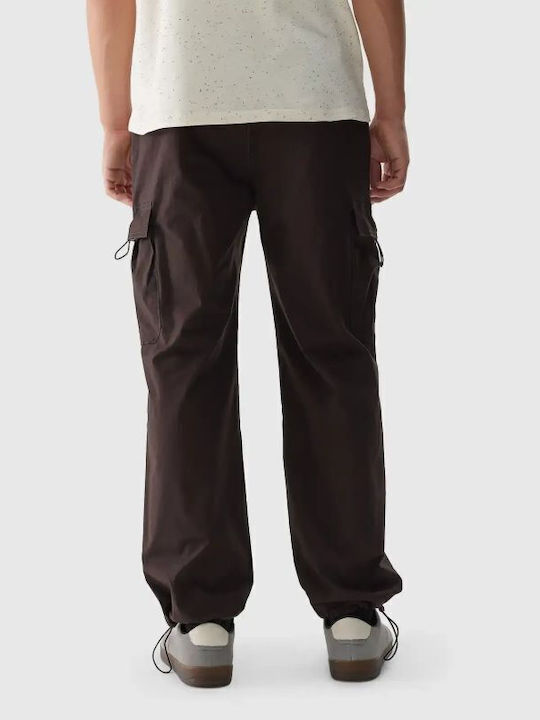 Cargo Sweatpants with Elastic Brown