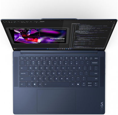 Lenovo Yoga Slim 7 14Q8X9 14.5" OLED Touchscreen (Snapdragon-X Elite X1E-78-100/32GB/512GB SSD/W11 Home) Cosmic Blue (International English Keyboard)