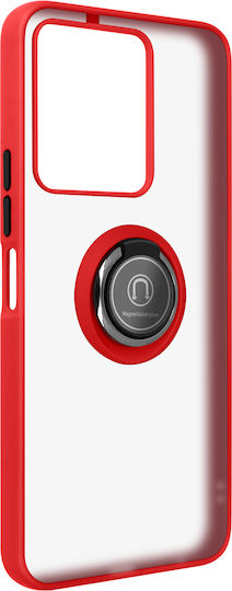 Hülle Vivo Y22s Y35 Dual-Material Metallring Video-Unterstützung Rot