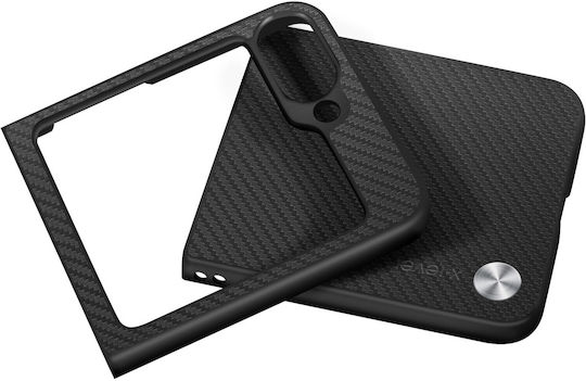 X-level Case Galaxy Z Flip 6 Silicone Carbon Texture Black