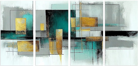 Naklejkomania Τετράπτυχος Πίνακας σε Καμβά 60x120cm