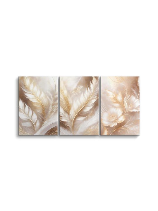 Naklejkomania Τρίπτυχος Πίνακας σε Καμβά 60x120cm