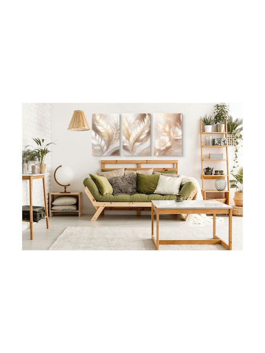 Naklejkomania Τρίπτυχος Πίνακας σε Καμβά 60x120cm