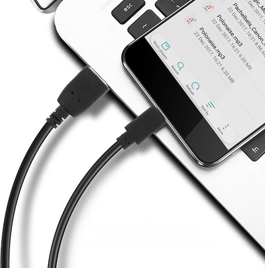 Avizar Редовна USB 2.0 до микро USB кабел Черен 1.2м 1бр