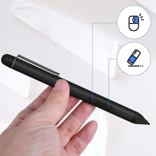 Avizar STYL-TILT-BK-SURFACE Digitală Stilou Tactil cu Palm Rejection pentru Tabletă și laptop Microsoft de culoare Negru