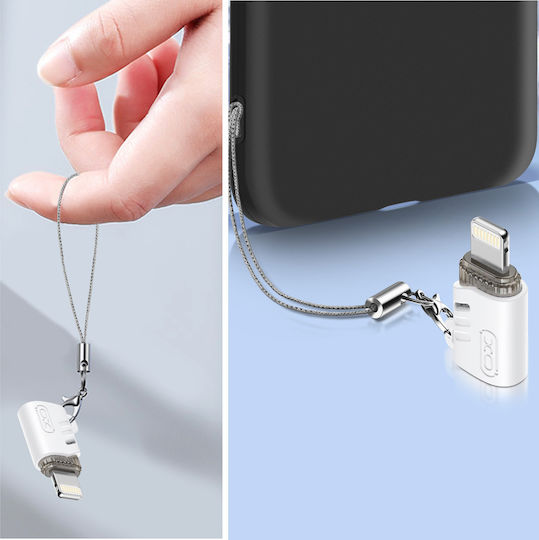 XO Μετατροπέας USB-C female σε Lightning male Λευκό 1τμχ GSM177688