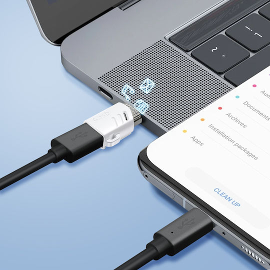 XO Otg Usb Converter USB-C male to USB-A female White 1pcs