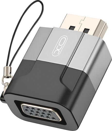 XO Μετατροπέας DisplayPort male σε VGA female Γκρι 1τμχ