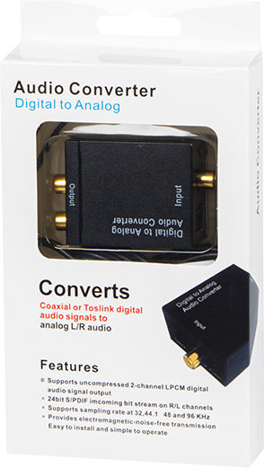 Μετατροέας Toslink-coaxial 2x Rca – Dm-91-201 – 136100