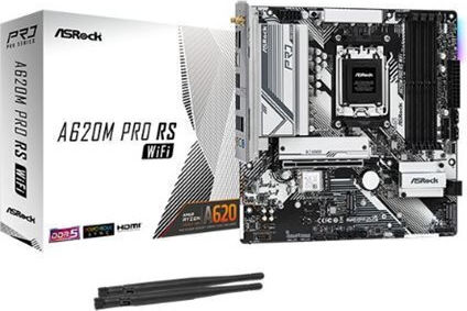 ASRock A620M Pro RS WiFi Дънна платка Micro ATX с AMD AM5 Сокет