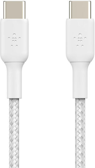 Belkin Boost Charge Braided USB 2.0 Cable USB-C male - USB-C 60W PD Κίτρινο 0.15m CAB004BT0MWH