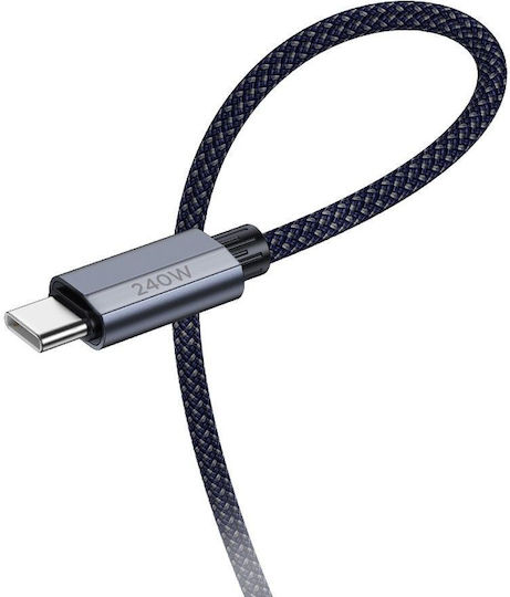 Hoco USB 2.0 Kabel USB-C männlich - USB-C 240W Blau 1.8m