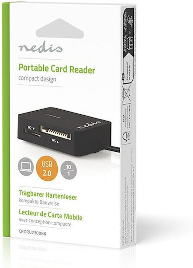 Nedis Card Reader USB 2.0 για SD/microSD/MemoryStick