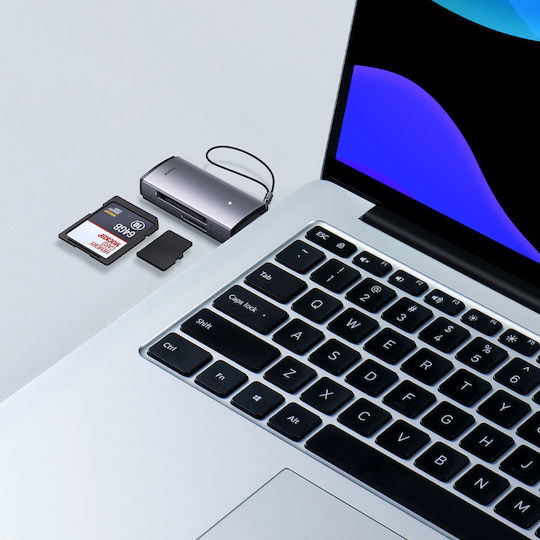 Baseus Lite Series Card Reader USB 3.0 για SD/microSD Γκρι