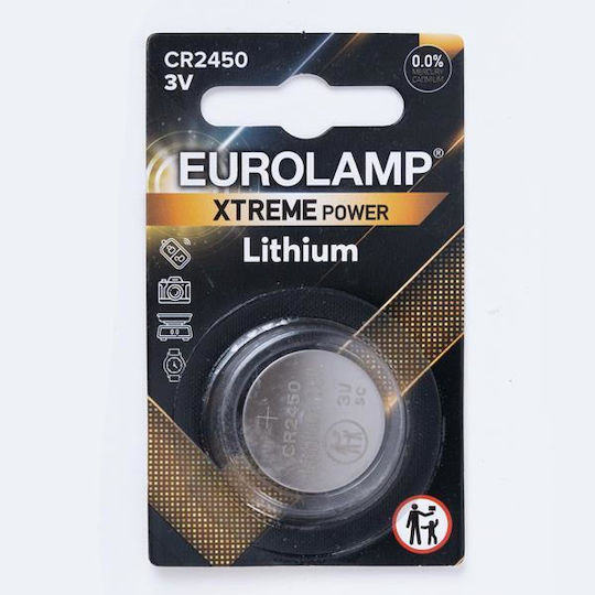 Eurolamp Batterie Lithium für Uhren CR2450 3V 1Stück