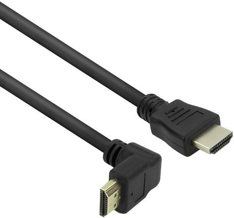 Intronics Angle (90°) Cable HDMI male - HDMI male 3m Μαύρο