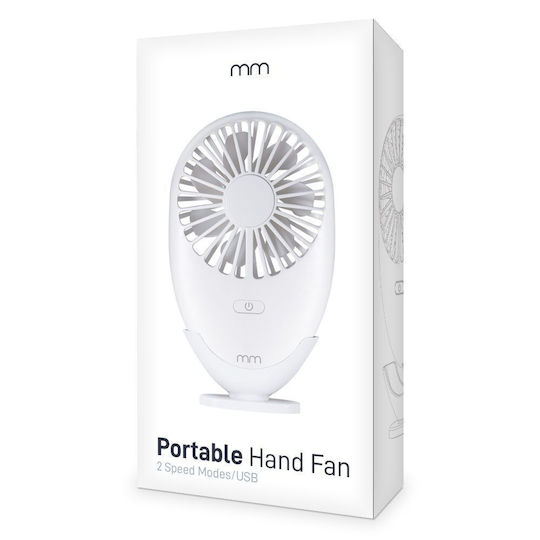 Mikamax Mini Portable Handheld Fan USB White