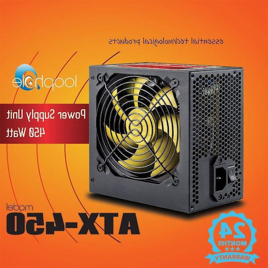 Loophole 450W Negru Sursă de Alimentare Calculator Complet cu fir (DESK45Y)