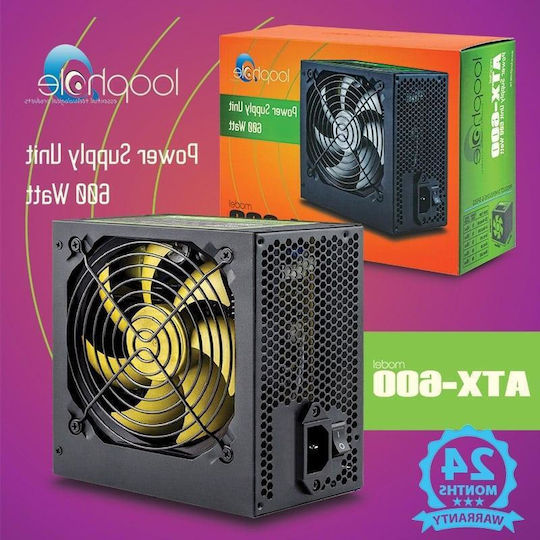Loophole 600W Μαύρο Τροφοδοτικό Υπολογιστή Full Wired (DESK60Y)