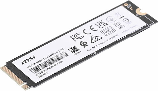 内蔵型SSD MSI SPATIUM M460 PCIe 4.0 NVMe M.2 1TB Solid State Drive (SSD) MSI SPATIUM M460 PCIe 4.0 NVMe M.2, 1TB