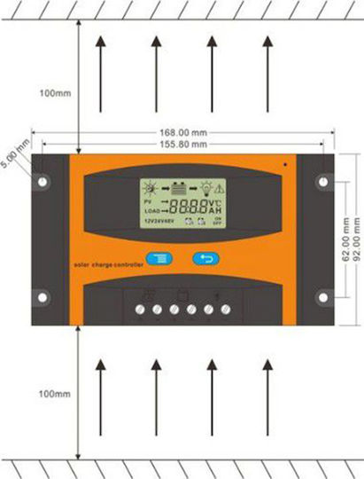 Ρυθμιστής Φόρτισης PWM 24V 10A