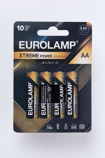 Eurolamp 8 Pack Alkaline Batteries AA Extreme 1.5V 147-24126