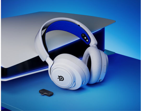 SteelSeries Arctis Nova 7P Wireless Over Ear Gaming Headset with Connection Bluetooth / USB White