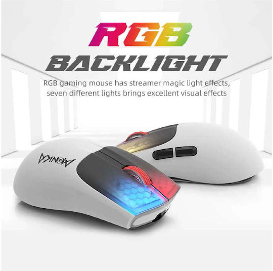 Marvo Monka Vero Wireless Gaming Mouse 10000 DPI White