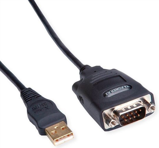 Roline Cable USB-A to RS232 9-pin male 1m (12.99.1074) 1pcs