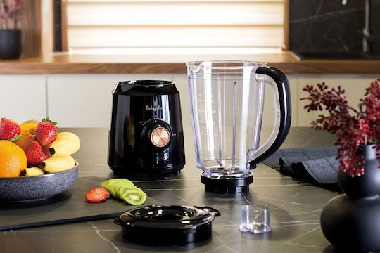 Berlinger Haus Μπλέντερ με Γυάλινη Κανάτα 1.5 lt 500W Μαύρο BH-9464