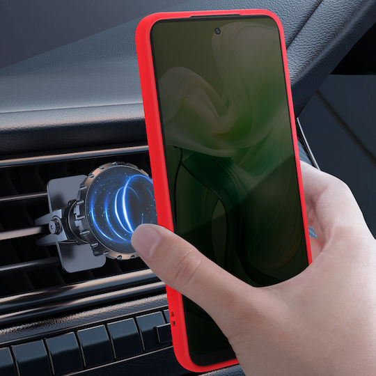 Avizar Ring-Hülle Motorola Moto G24 Ständer-Funktion Stoßfester Schutz Rot