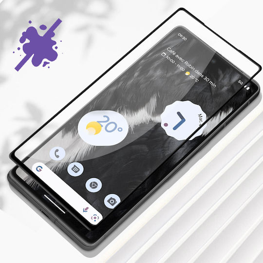 Avizar Tempered Glass Μαύρο (Google Pixel 7a)