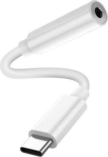 Avizar ADAJACK-4APL-USBC Конвертор USB-C Мъжки към 3.5mm Женски Бял