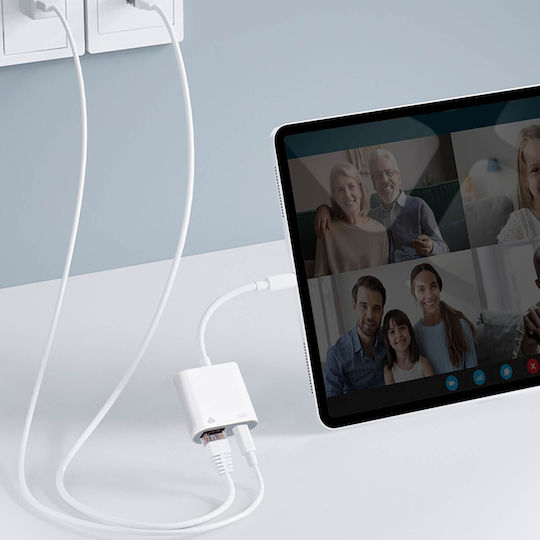 Avizar ADA-1035-IP5 Lightning Konverter männlich zu Lightning / Ethernet weiblich Weiß