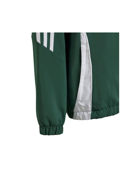 Adidas Kids Sports Jacket Windproof with Lining & Hood Green Tiro