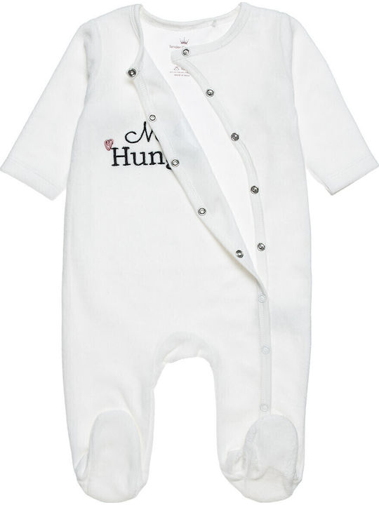 Alouette Tender Comforts Baby Bodysuit Long-Sleeved Velvet Ecru