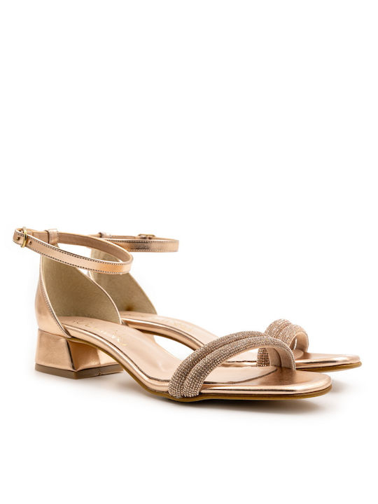 Stefania Synthetic Leather Women's Sandals Gold