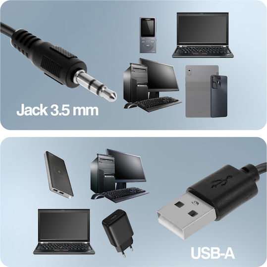 LinQ KB606 Ασύρματα Ηχεία Υπολογιστή με Bluetooth σε Μαύρο Χρώμα
